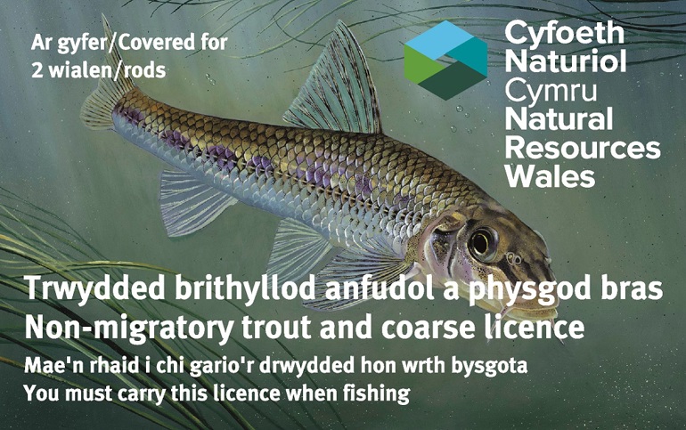 Image 3 alerting people that they must carry a rod licence when fishing